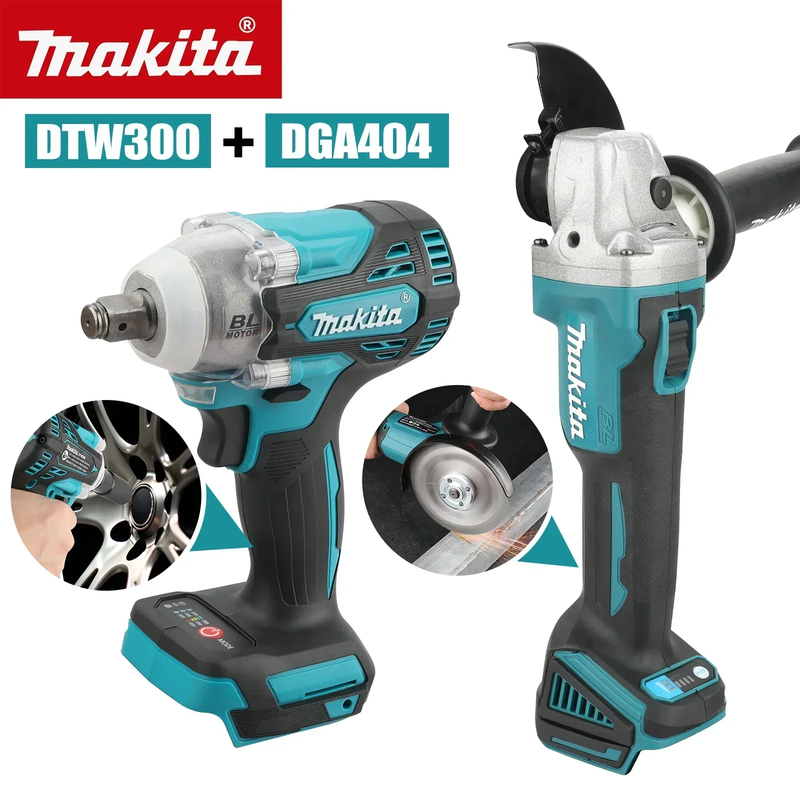 Makita Drill Dtw300 - Zestaw narzędzi Makita DTW300 DGA404 18V: