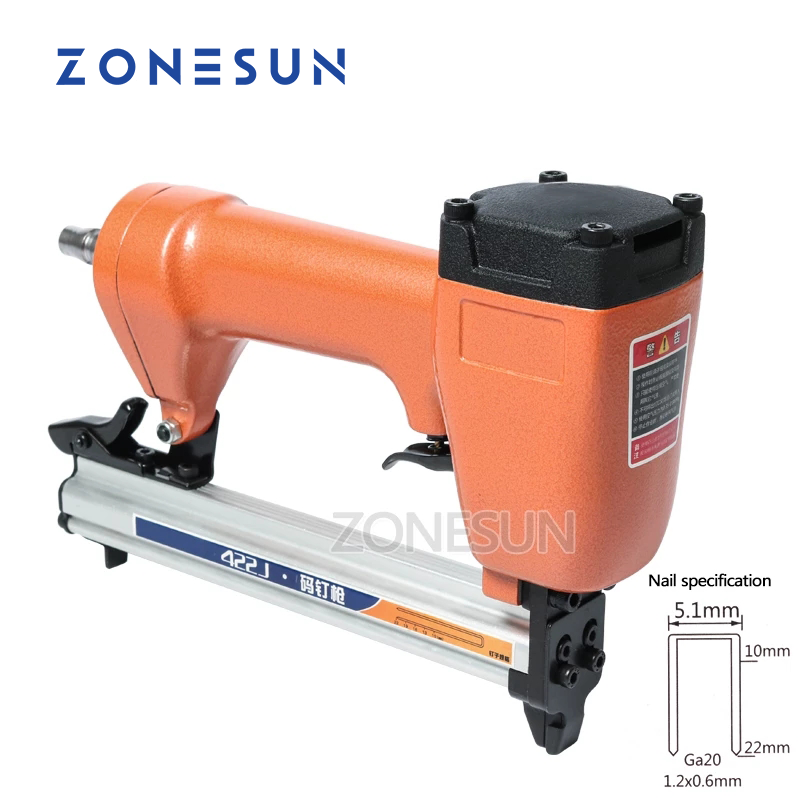 Nail Gun Brad - ZONESUN 422J Ga20 5.1mm Pneumatyczna gwoździarka